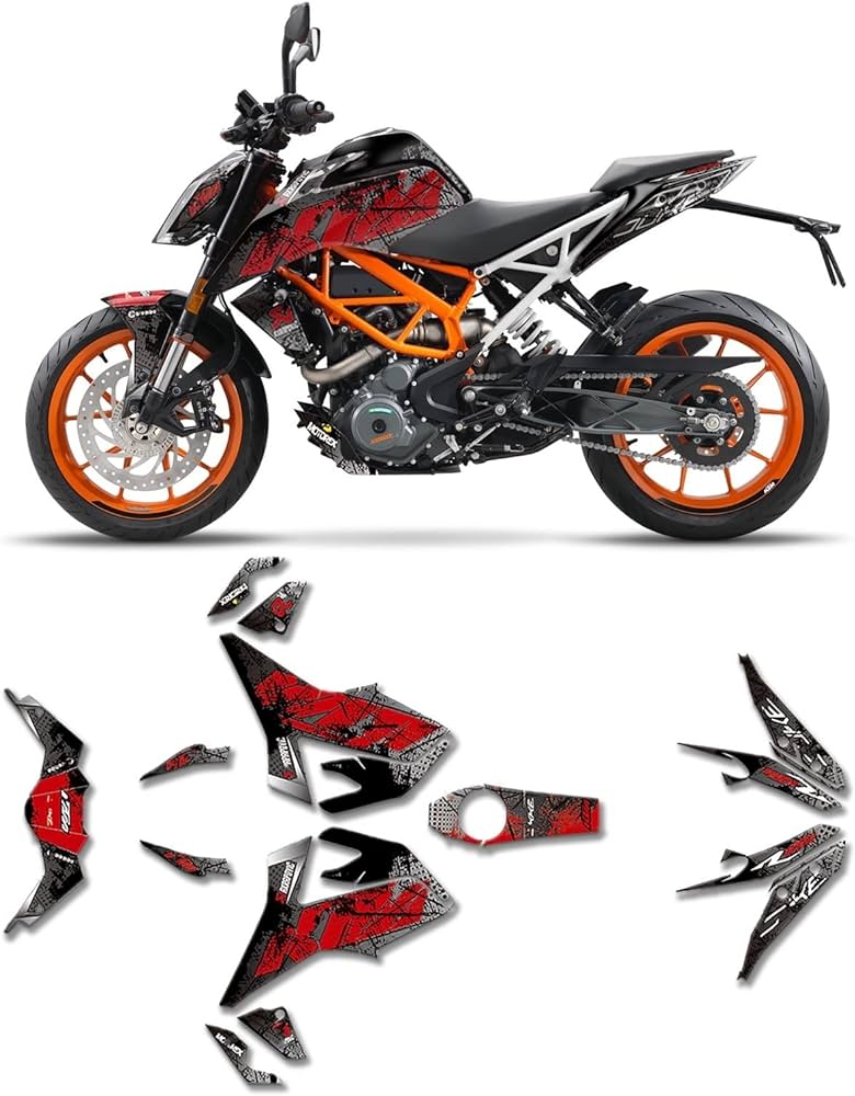 Personaliza tu KTM Duke 125 con las mejores pegatinas y dale un toque único a tu moto